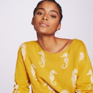 Anthropologie Maeve Seahorse Sweater